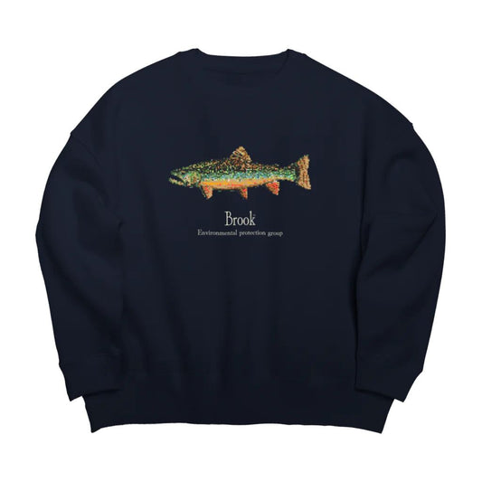 Navy (2024AW 16-bit Fish Logo Sweat