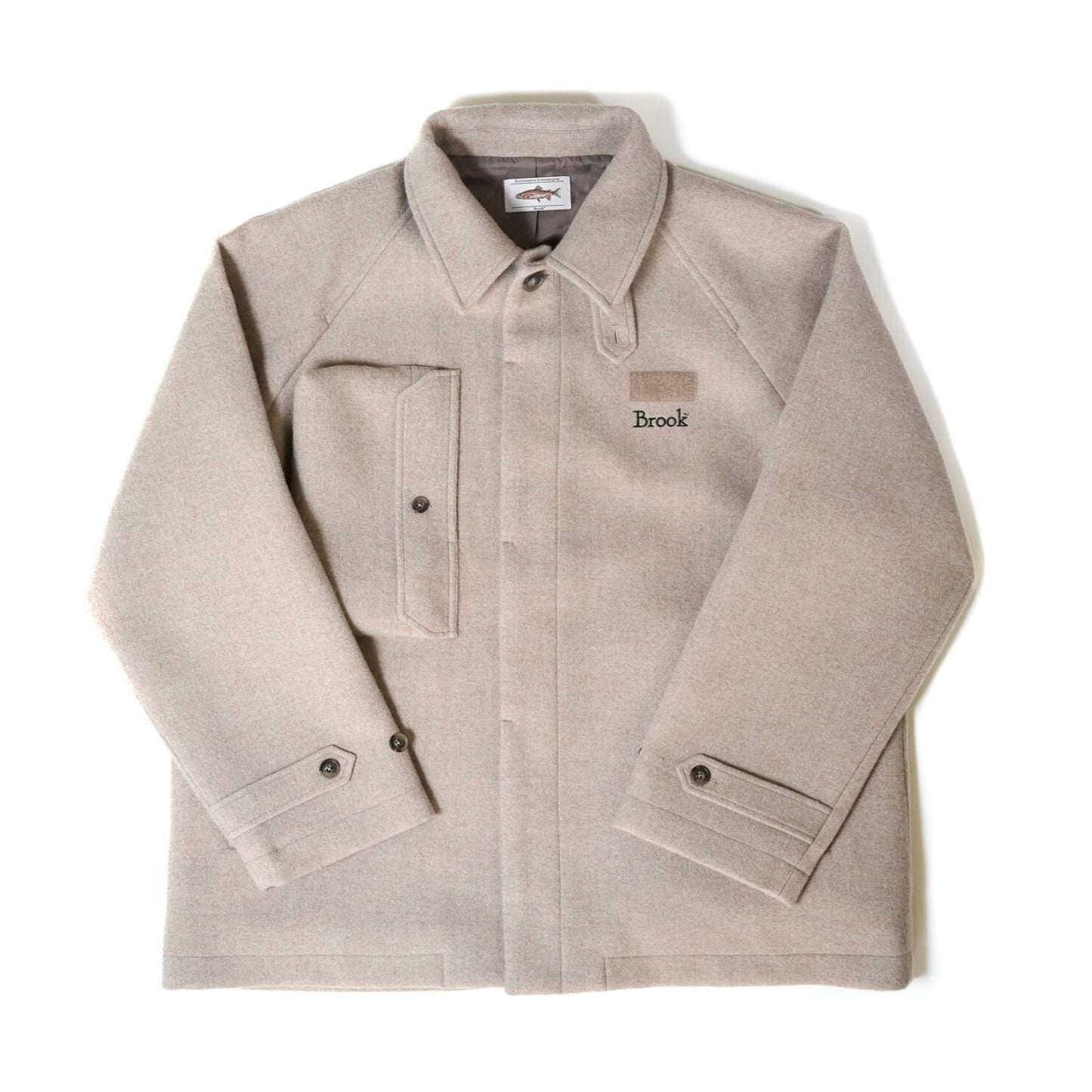 Oatmeal)Stand Collar Coat