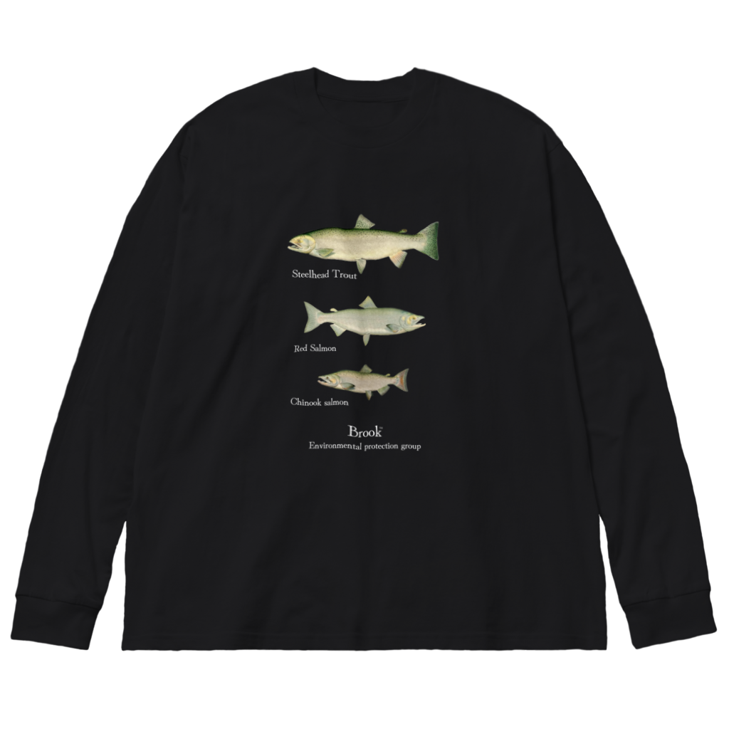 Black)Brook Three Trout Long Sleeve TEE