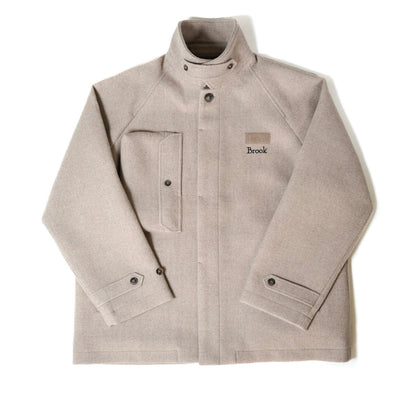Oatmeal)Stand Collar Coat