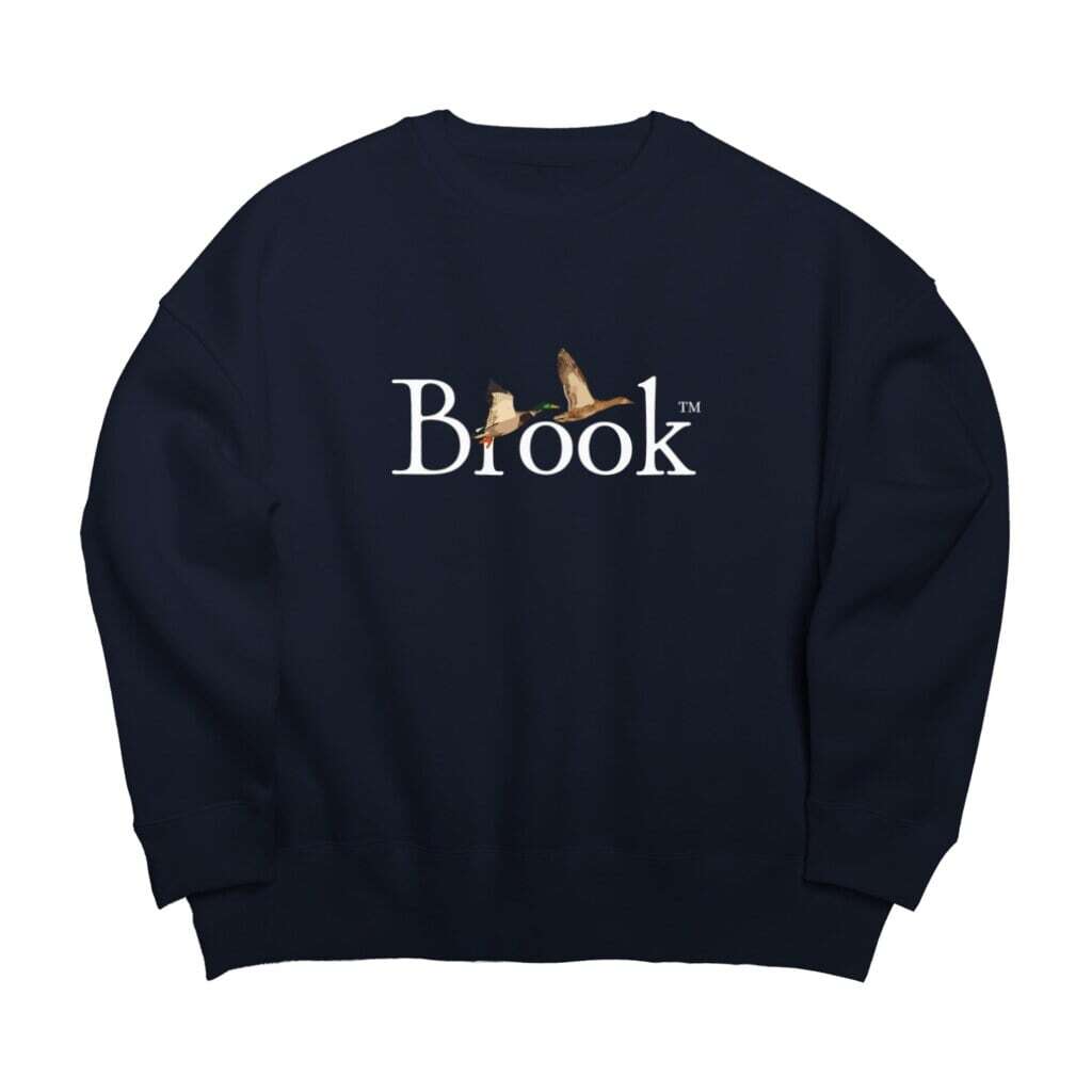 Navy) Brook Bird & Logo Sweat