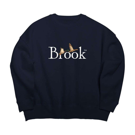 Navy) Brook Bird & Logo Sweat